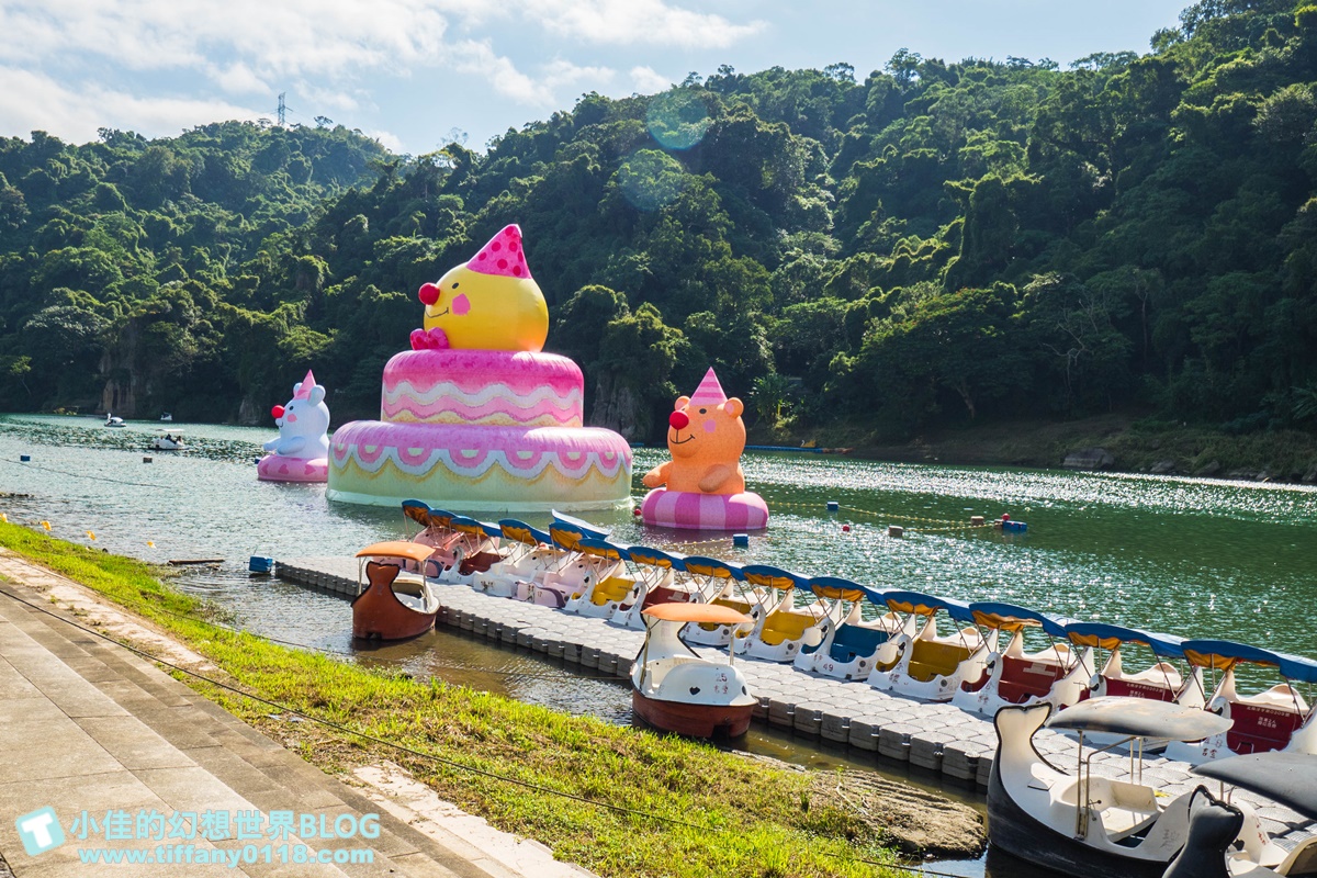 2020碧潭地景藝術「幾米 向月亮許願」/15公尺高月亮蛋糕+超萌兔子及小熊/月兔藝術大街超好拍