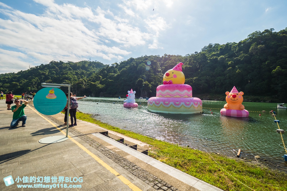 2020碧潭地景藝術「幾米 向月亮許願」/15公尺高月亮蛋糕+超萌兔子及小熊/月兔藝術大街超好拍