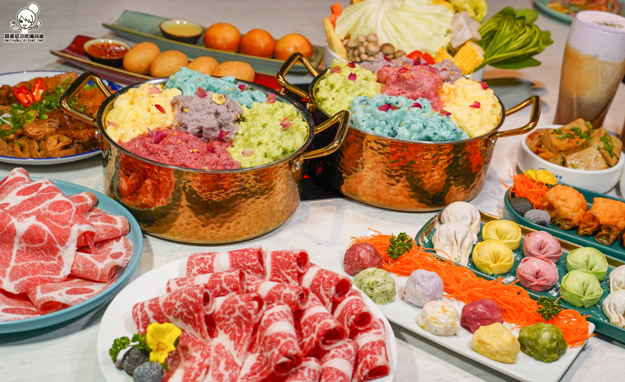 春囍 獨家火鍋 夢幻 少女 女孩 舒芙蕾 鍋物 彩色 繽紛 話題