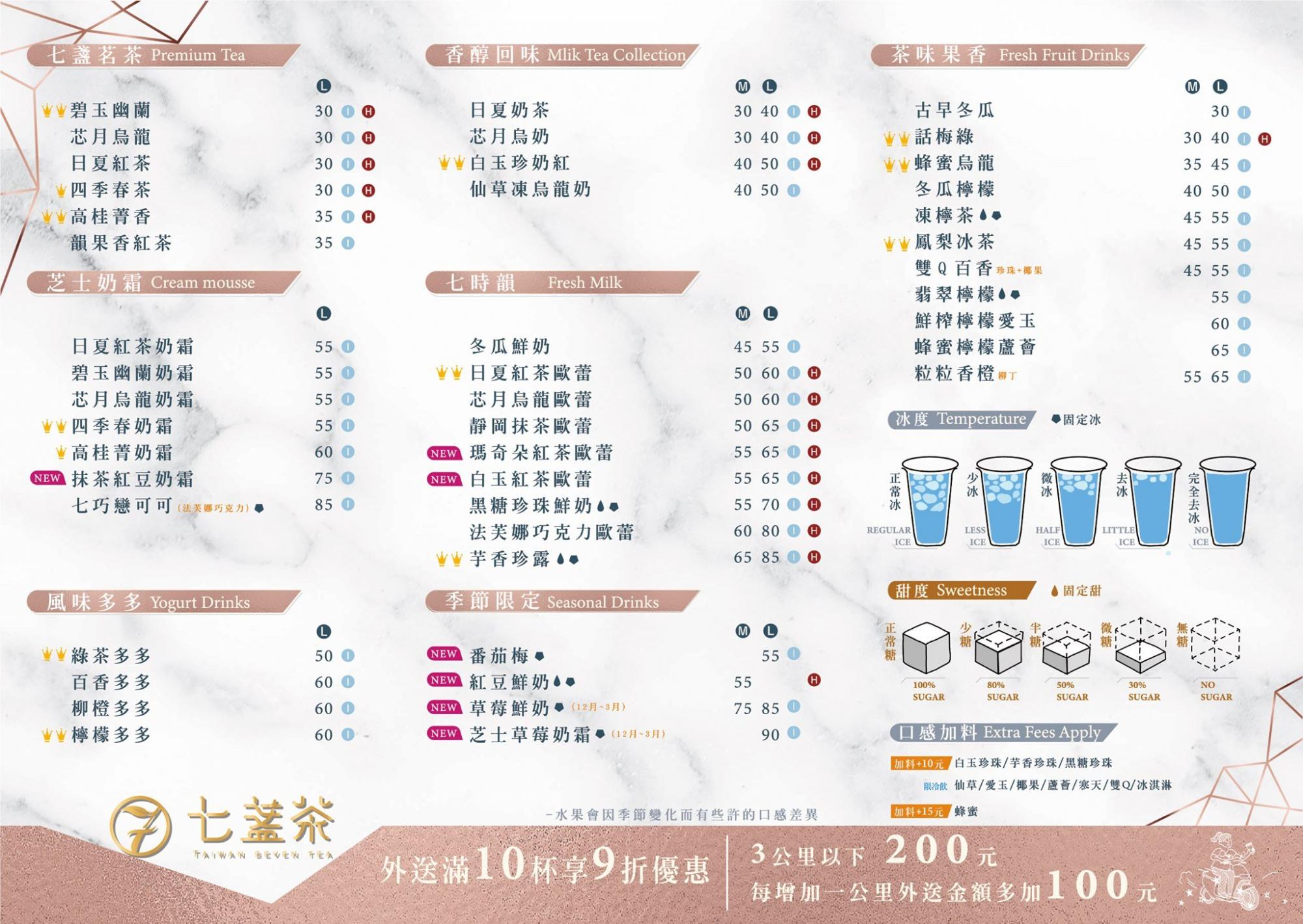 七盞茶林口/七盞茶推薦/七盞茶菜單/新北林口飲料/林口飲料外送/Uber Eats