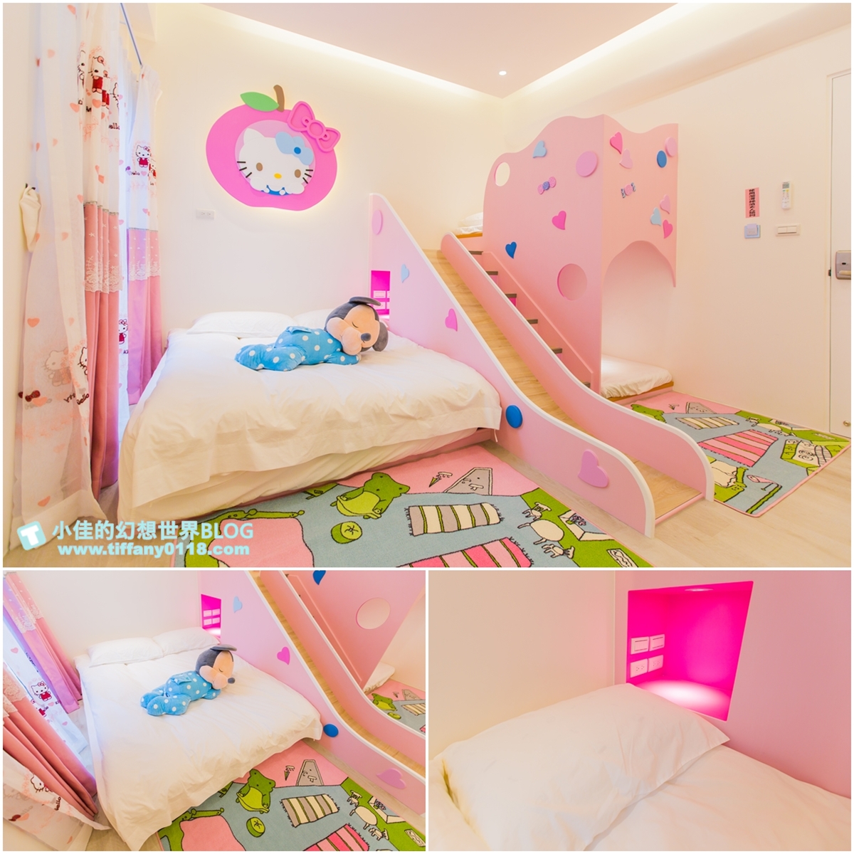 [宜蘭民宿]童樂天親子童玩民宿/米奇元素遊樂園大廳+馬可龍繽紛色系的主題滑梯房/宜蘭童玩節民宿推薦