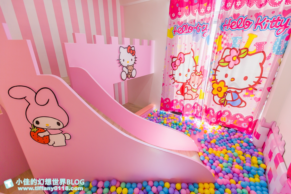 [宜蘭民宿]童萌國溜滑梯親子民宿/迎賓氣球+自製餅乾超貼心/主題造型溜滑梯房有球池和攀岩