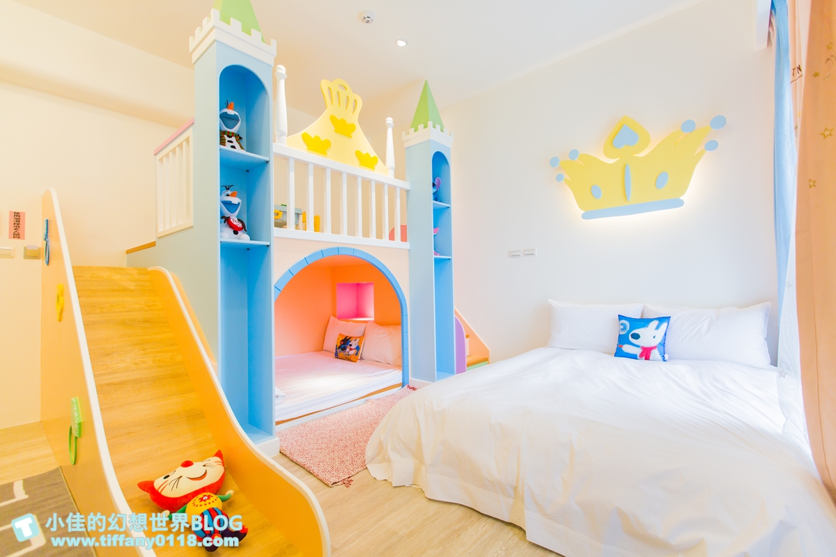 [宜蘭民宿]童樂天親子童玩民宿/米奇元素遊樂園大廳+馬可龍繽紛色系的主題滑梯房/宜蘭童玩節民宿推薦