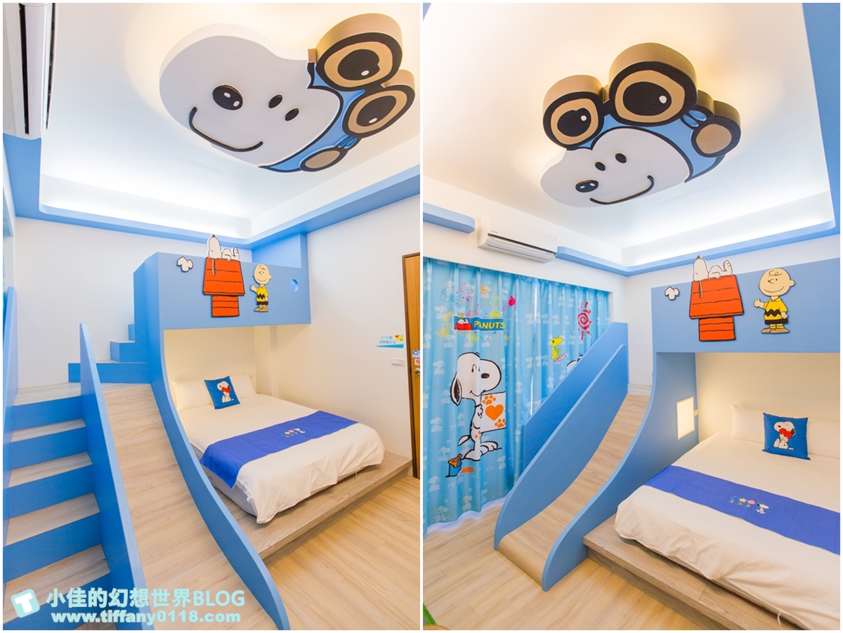 [宜蘭民宿]童萌國溜滑梯親子民宿/迎賓氣球+自製餅乾超貼心/主題造型溜滑梯房有球池和攀岩