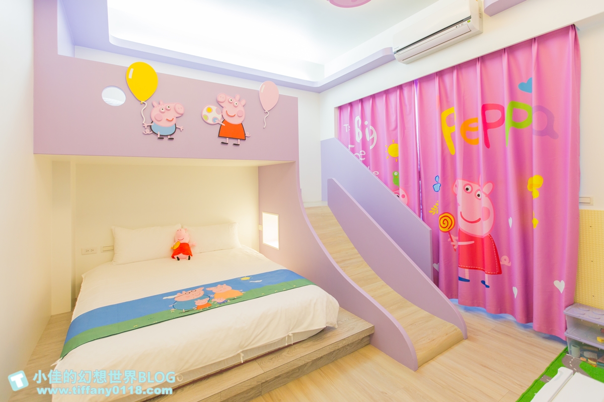 [宜蘭民宿]童萌國溜滑梯親子民宿/迎賓氣球+自製餅乾超貼心/主題造型溜滑梯房有球池和攀岩