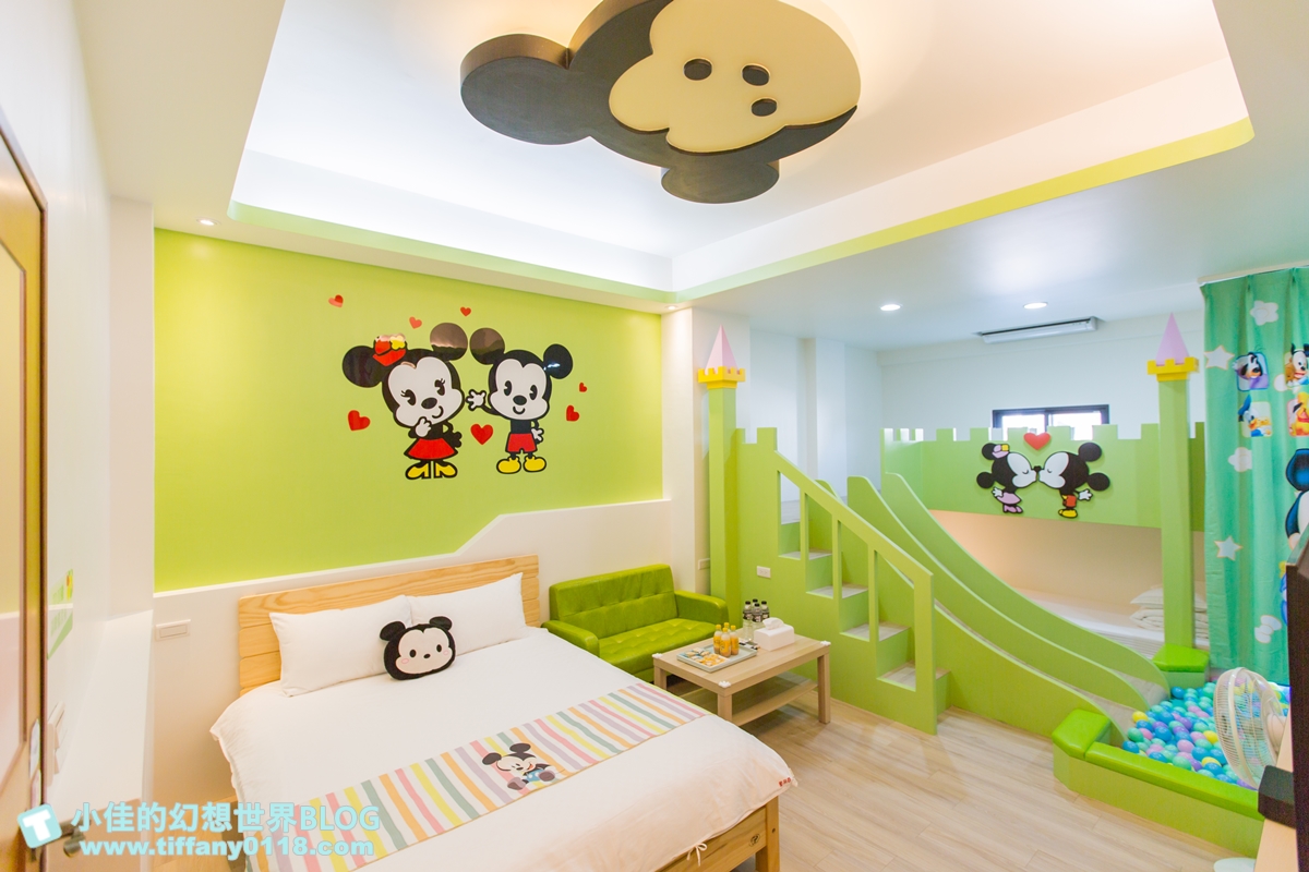 [宜蘭民宿]童萌國溜滑梯親子民宿/迎賓氣球+自製餅乾超貼心/主題造型溜滑梯房有球池和攀岩