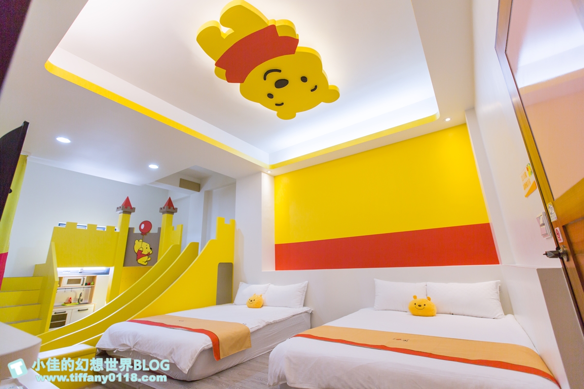 [宜蘭民宿]童萌國溜滑梯親子民宿/迎賓氣球+自製餅乾超貼心/主題造型溜滑梯房有球池和攀岩