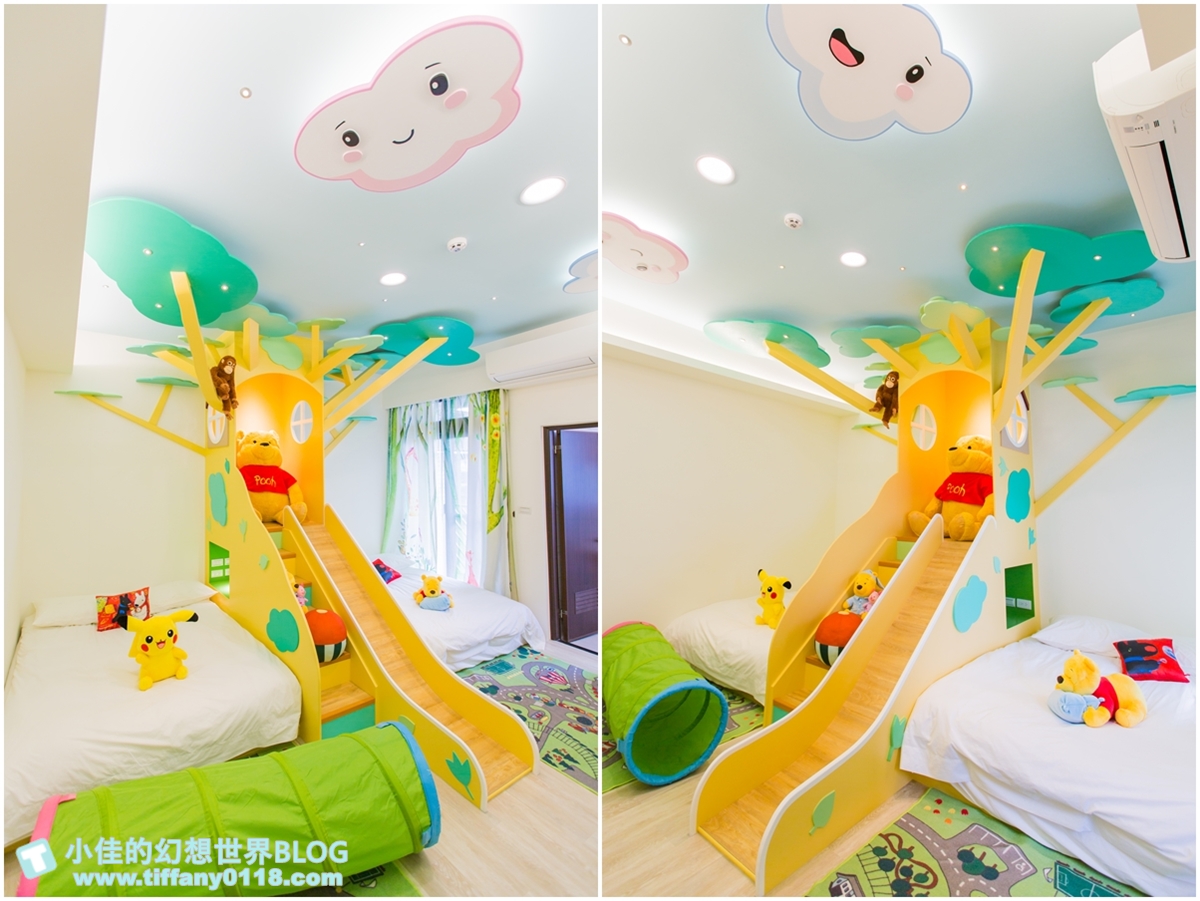 [宜蘭民宿]童樂天親子童玩民宿/米奇元素遊樂園大廳+馬可龍繽紛色系的主題滑梯房/宜蘭童玩節民宿推薦