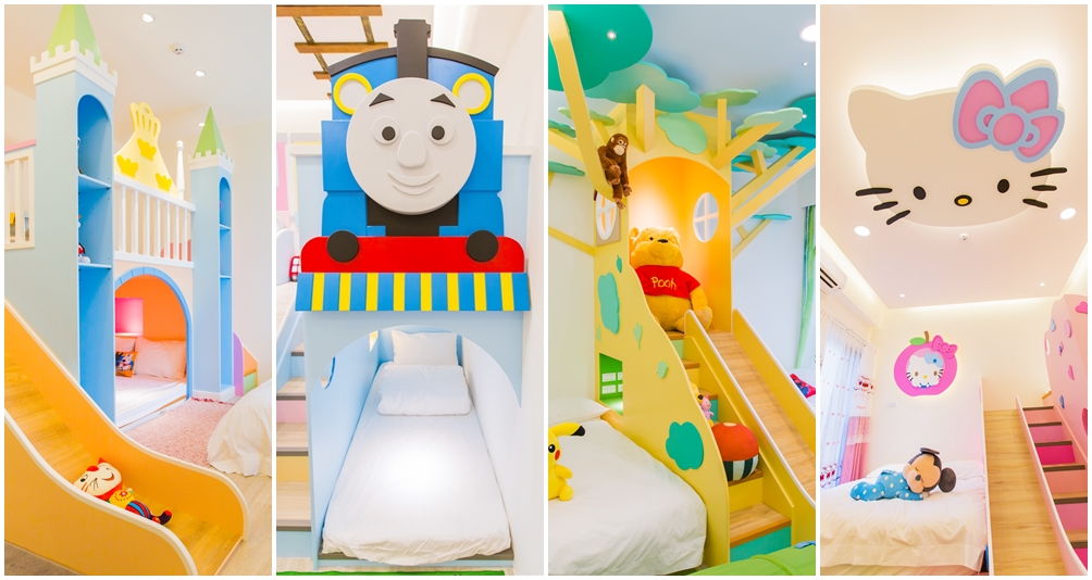 [宜蘭民宿]童樂天親子童玩民宿/米奇元素遊樂園大廳+馬可龍繽紛色系的主題滑梯房/宜蘭童玩節民宿推薦