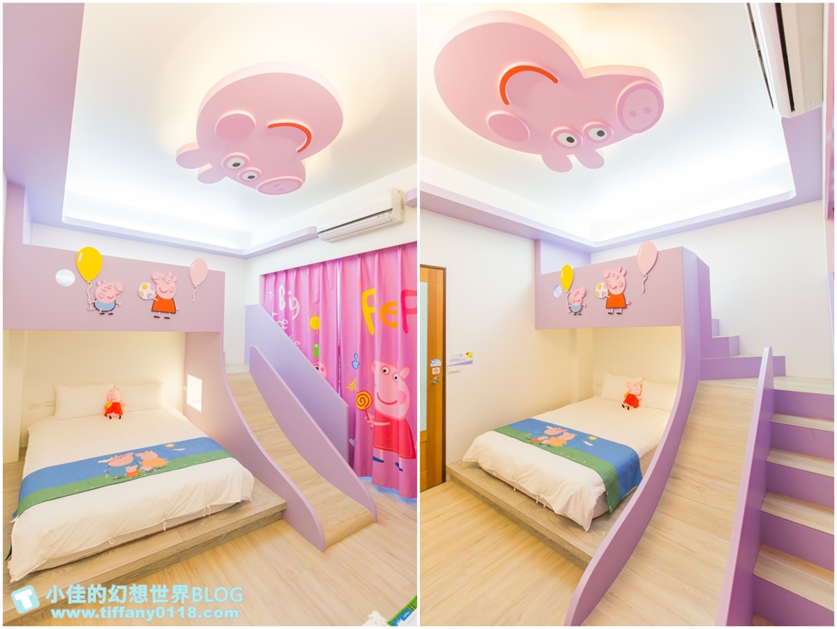 [宜蘭民宿]童萌國溜滑梯親子民宿/迎賓氣球+自製餅乾超貼心/主題造型溜滑梯房有球池和攀岩