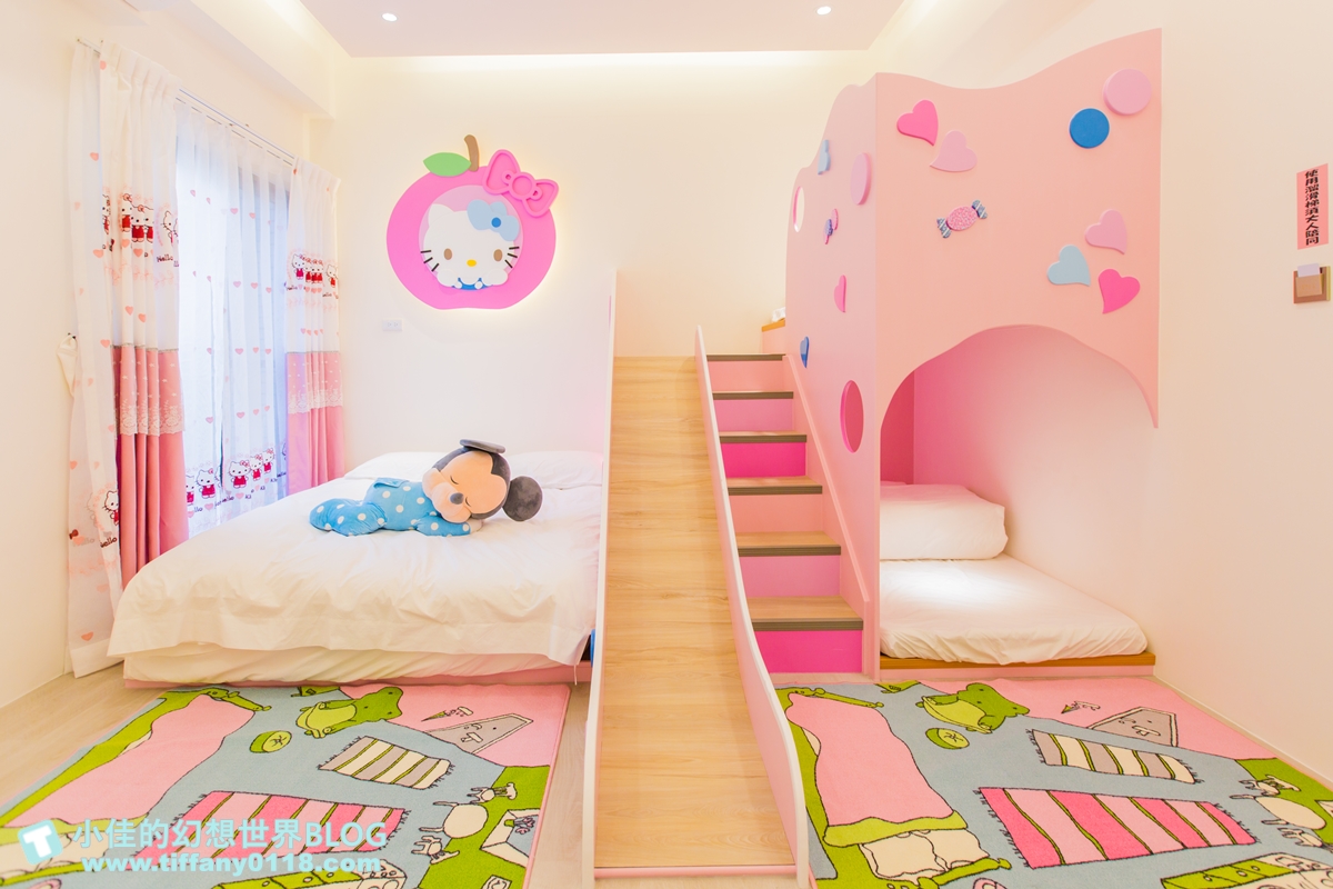 [宜蘭民宿]童樂天親子童玩民宿/米奇元素遊樂園大廳+馬可龍繽紛色系的主題滑梯房/宜蘭童玩節民宿推薦