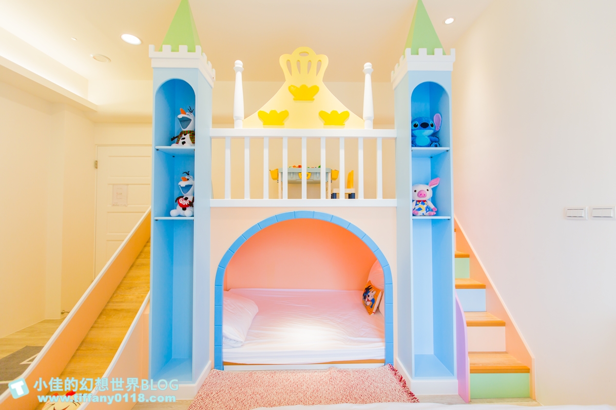 [宜蘭民宿]童樂天親子童玩民宿/米奇元素遊樂園大廳+馬可龍繽紛色系的主題滑梯房/宜蘭童玩節民宿推薦