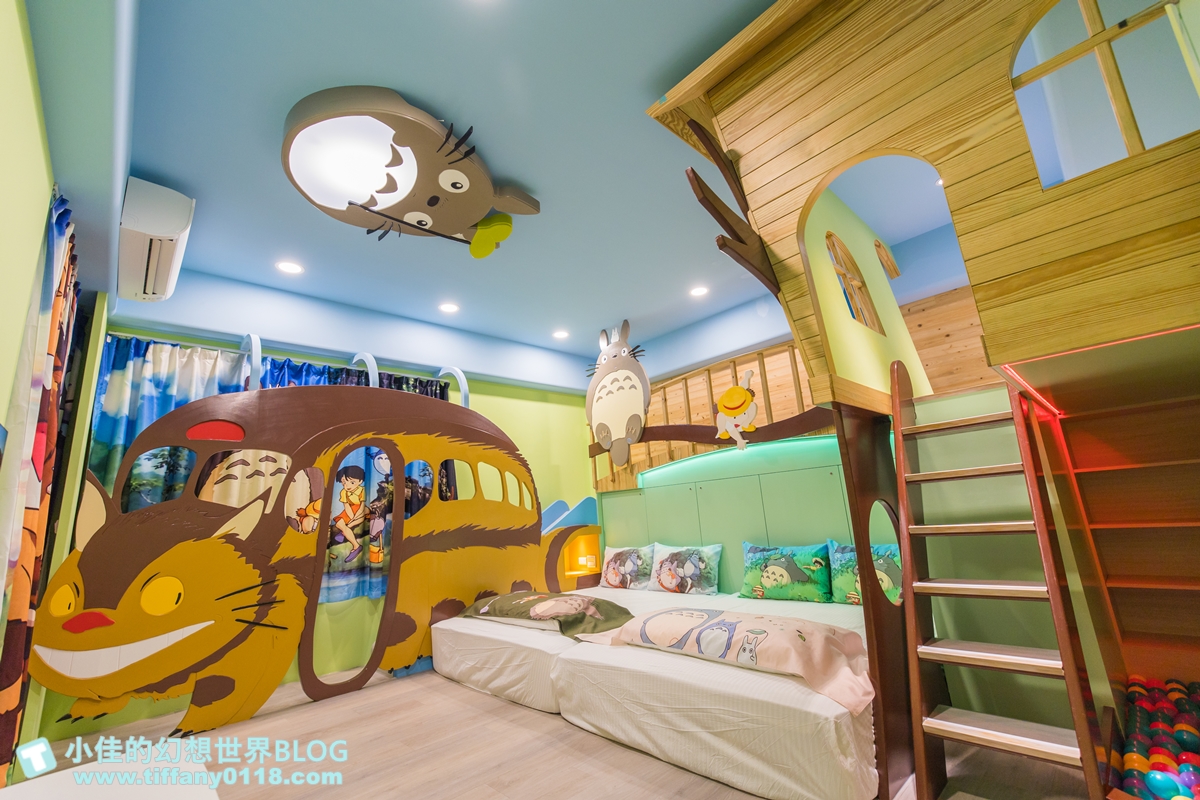 [宜蘭民宿]童玩趣親子民宿/卡通主題溜滑梯球池房+遊戲室+電動車+電梯/每間都有浴缸跟陽台/宜蘭親子民宿推薦