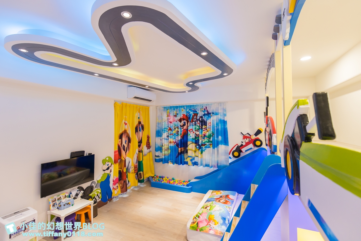 [宜蘭民宿]童玩趣親子民宿/卡通主題溜滑梯球池房+遊戲室+電動車+電梯/每間都有浴缸跟陽台/宜蘭親子民宿推薦