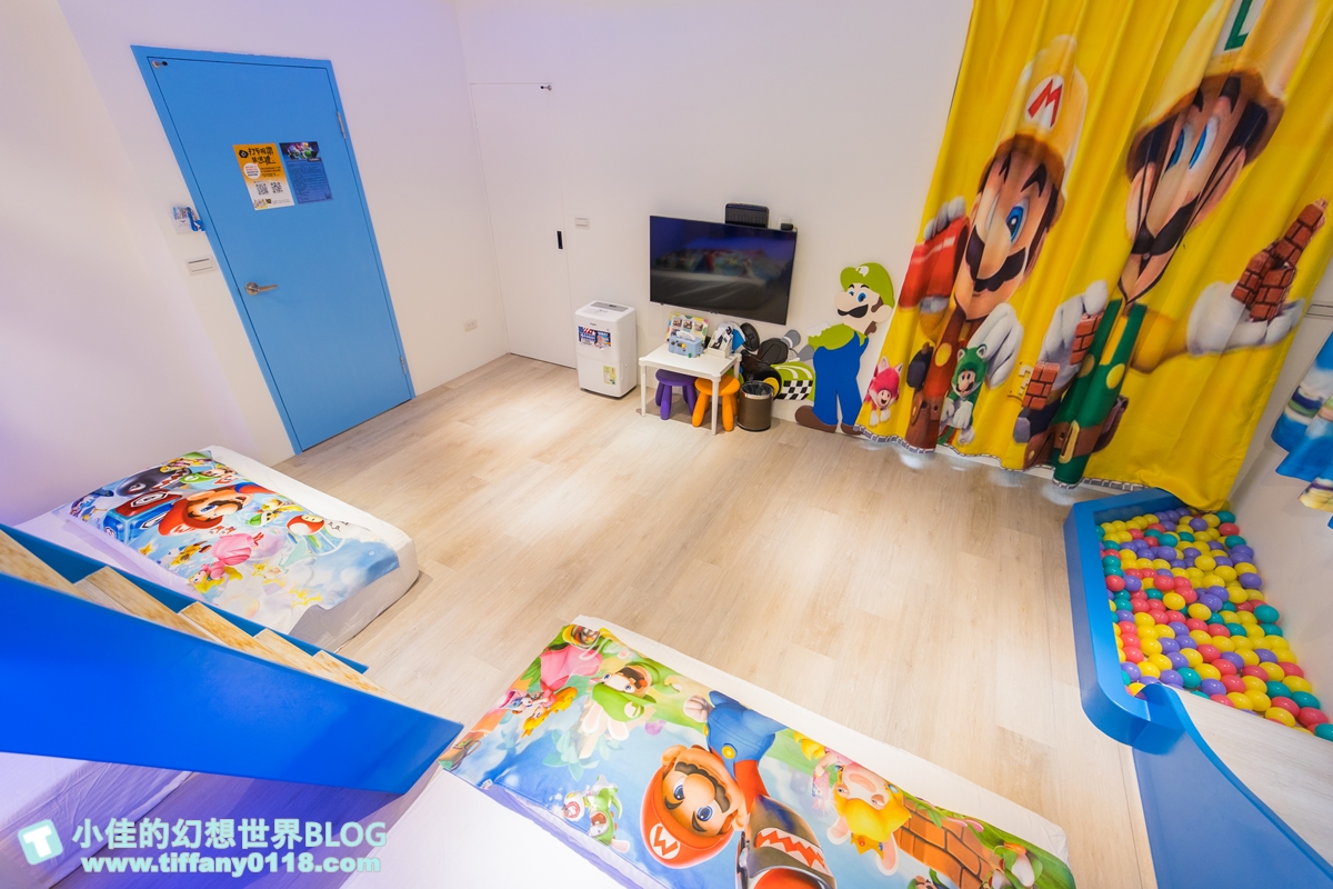 [宜蘭民宿]童玩趣親子民宿/卡通主題溜滑梯球池房+遊戲室+電動車+電梯/每間都有浴缸跟陽台/宜蘭親子民宿推薦