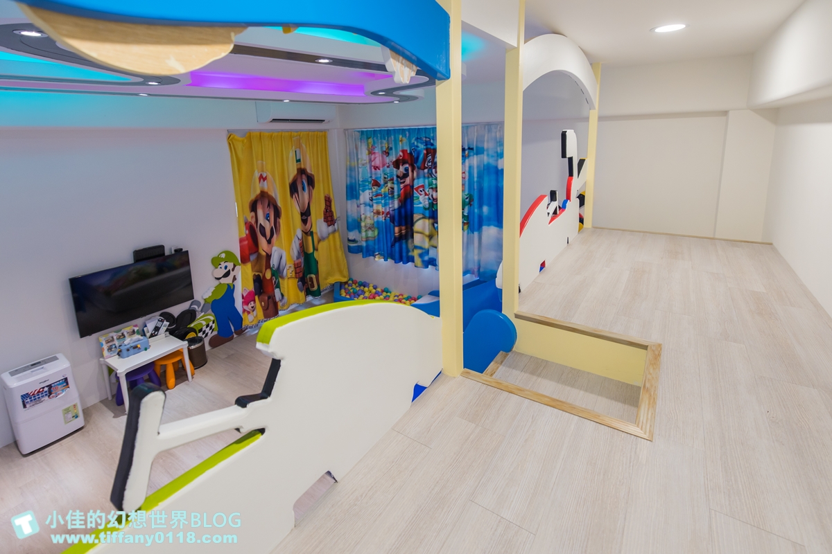 [宜蘭民宿]童玩趣親子民宿/卡通主題溜滑梯球池房+遊戲室+電動車+電梯/每間都有浴缸跟陽台/宜蘭親子民宿推薦