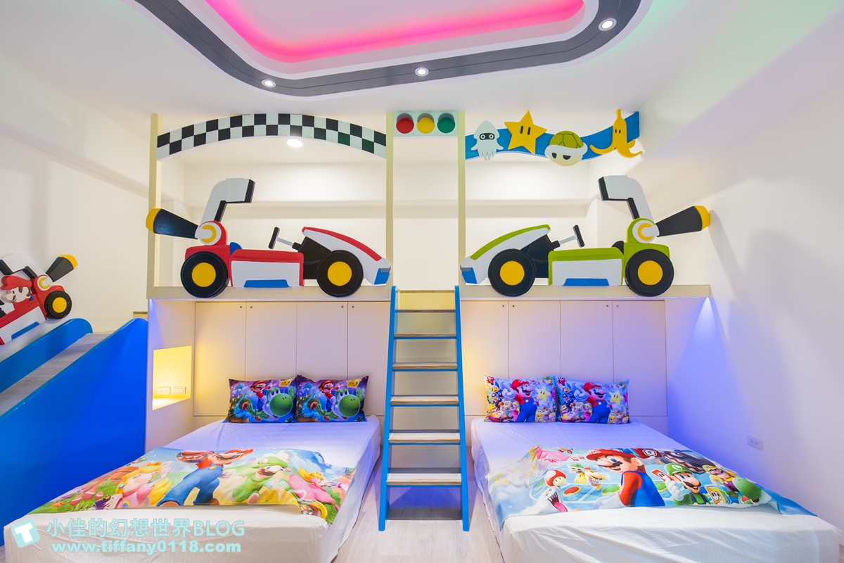 [宜蘭民宿]童玩趣親子民宿/卡通主題溜滑梯球池房+遊戲室+電動車+電梯/每間都有浴缸跟陽台/宜蘭親子民宿推薦