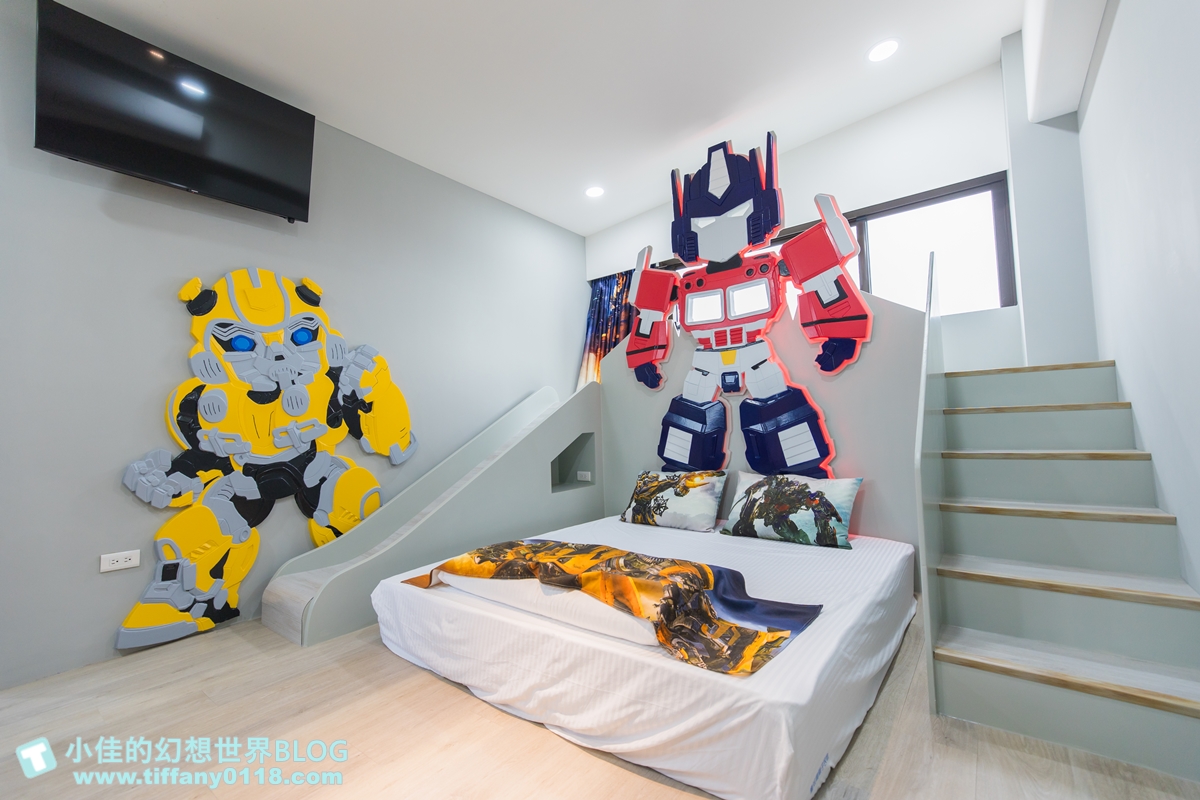 [宜蘭民宿]童玩趣親子民宿/卡通主題溜滑梯球池房+遊戲室+電動車+電梯/每間都有浴缸跟陽台/宜蘭親子民宿推薦