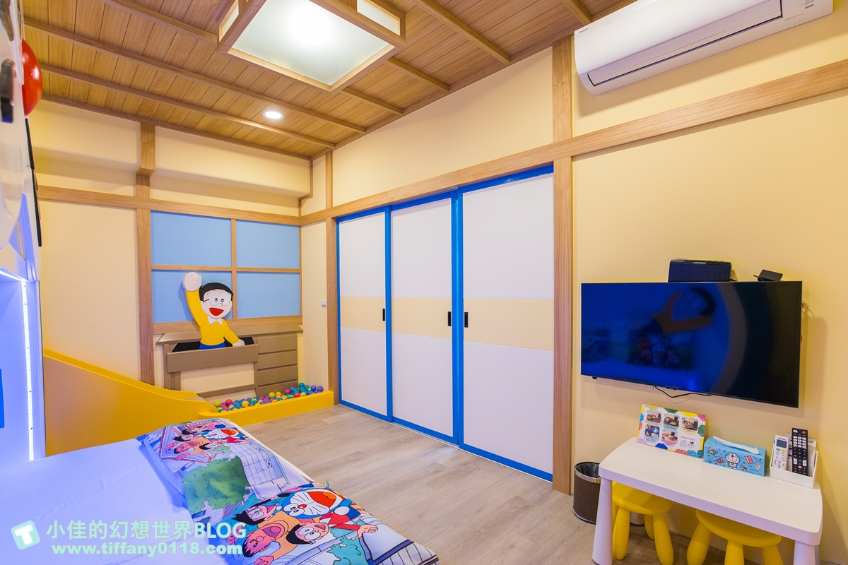 [宜蘭民宿]童玩趣親子民宿/卡通主題溜滑梯球池房+遊戲室+電動車+電梯/每間都有浴缸跟陽台/宜蘭親子民宿推薦