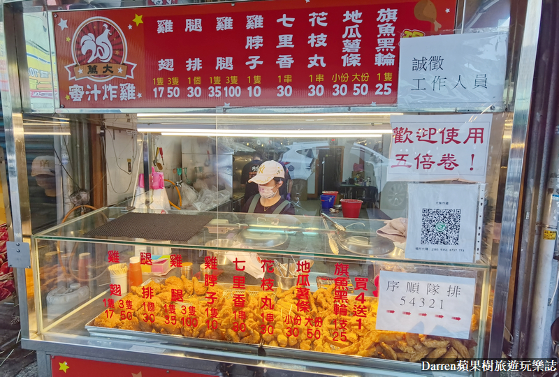 桃園美食|萬大蜜汁炸雞(桃園炸雞推薦)大業路寶山黃昏市場排隊美食