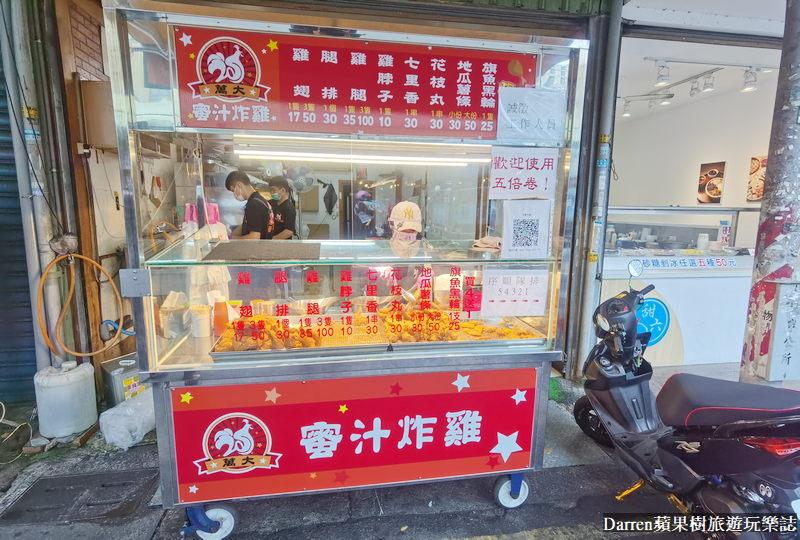 桃園美食|萬大蜜汁炸雞(桃園炸雞推薦)大業路寶山黃昏市場排隊美食