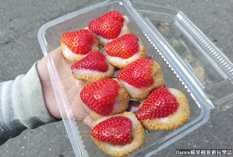 南機場草莓麻糬|Q麻吉古早味麻糬/巨大草莓麻糬只要銅板價(菜單)