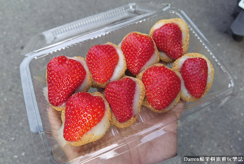 南機場草莓麻糬|Q麻吉古早味麻糬/巨大草莓麻糬只要銅板價(菜單)