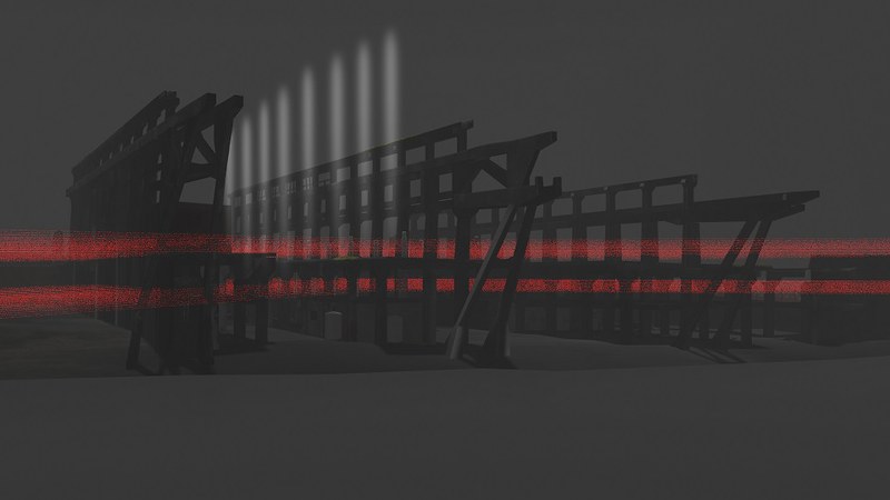 港邊的煙與結構