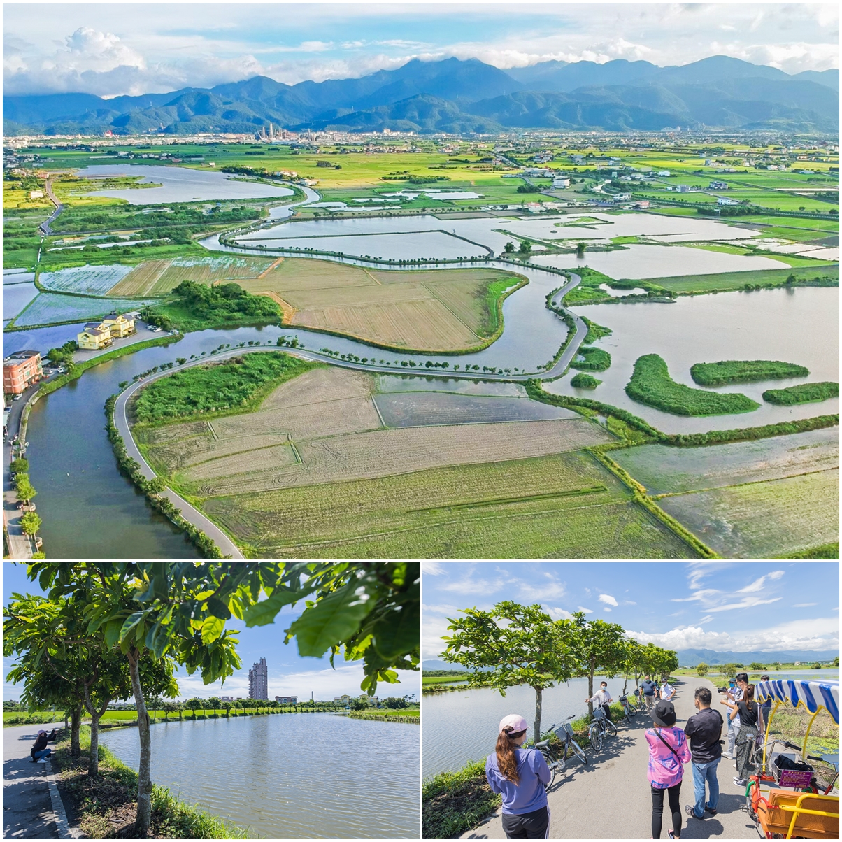 [宜蘭旅遊]冬山河休閒農業區特色活動輕旅行/三奇美徑彩繪稻田、五十二甲溼地夜賞穗花、餵鴨做鹹蛋DIY、單車遊舊河道