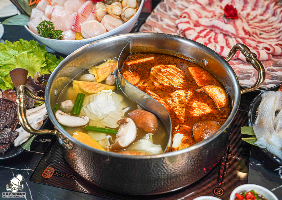 王宮鍋物 新堀江 美食 推薦 聚餐 鍋物 海鮮 肉盤 大肉盤 約會 商務聚會