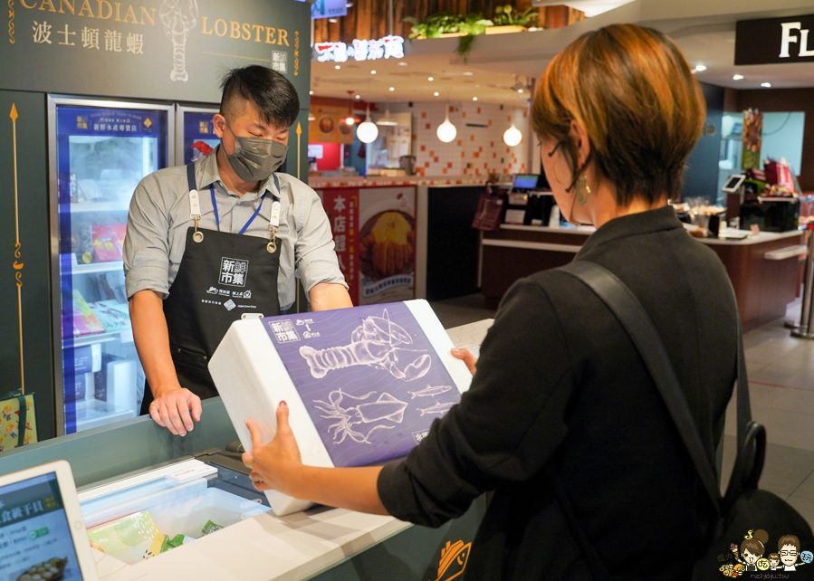 漢神百貨 快閃櫃 新鮮市集 海鮮 龍蝦 白蝦 干貝 魚 新鮮 團購 宅配