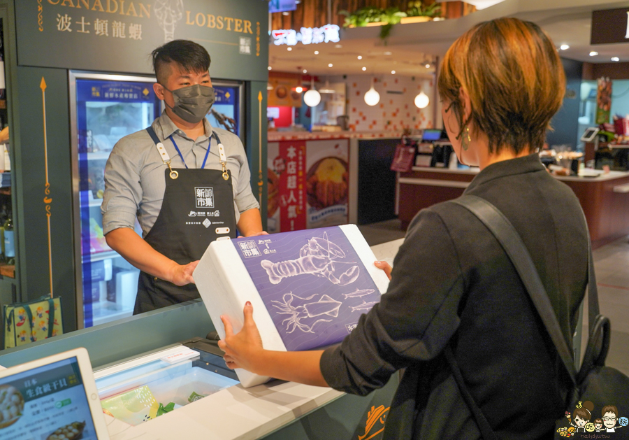 漢神百貨 快閃櫃 新鮮市集 海鮮 龍蝦 白蝦 干貝 魚 新鮮 團購 宅配