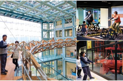 【台北親子景點】士林科教館(臺灣科學教育館)好玩重點展覽＆全新空橋和空中腳踏車