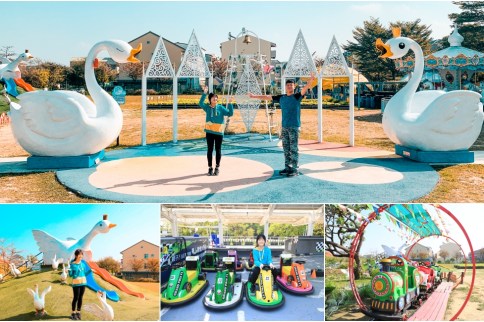 【雲林親子景點】鵝媽媽鵝童樂園(免門票)：必拍大天鵝溜滑梯、沙坑草皮親子玩樂趣！