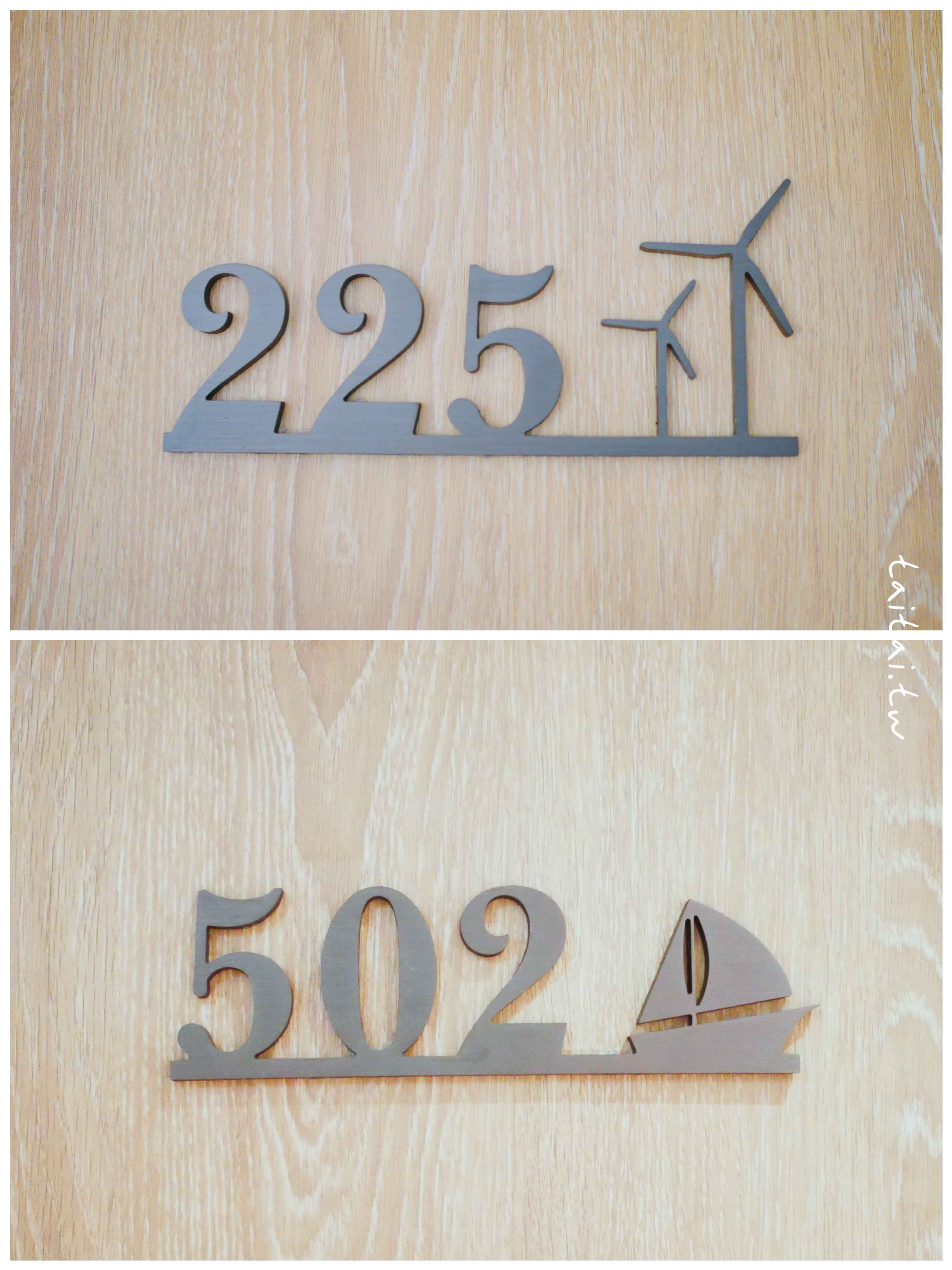 台中震大金鬱金香酒店在房間門牌融入海線元素