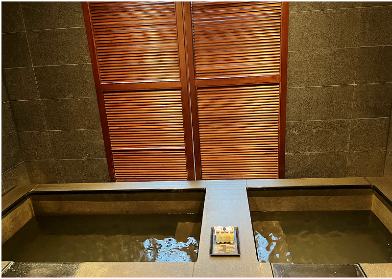 蘇澳瓏山林飯店評價最好專案之一：房內冷熱雙湯