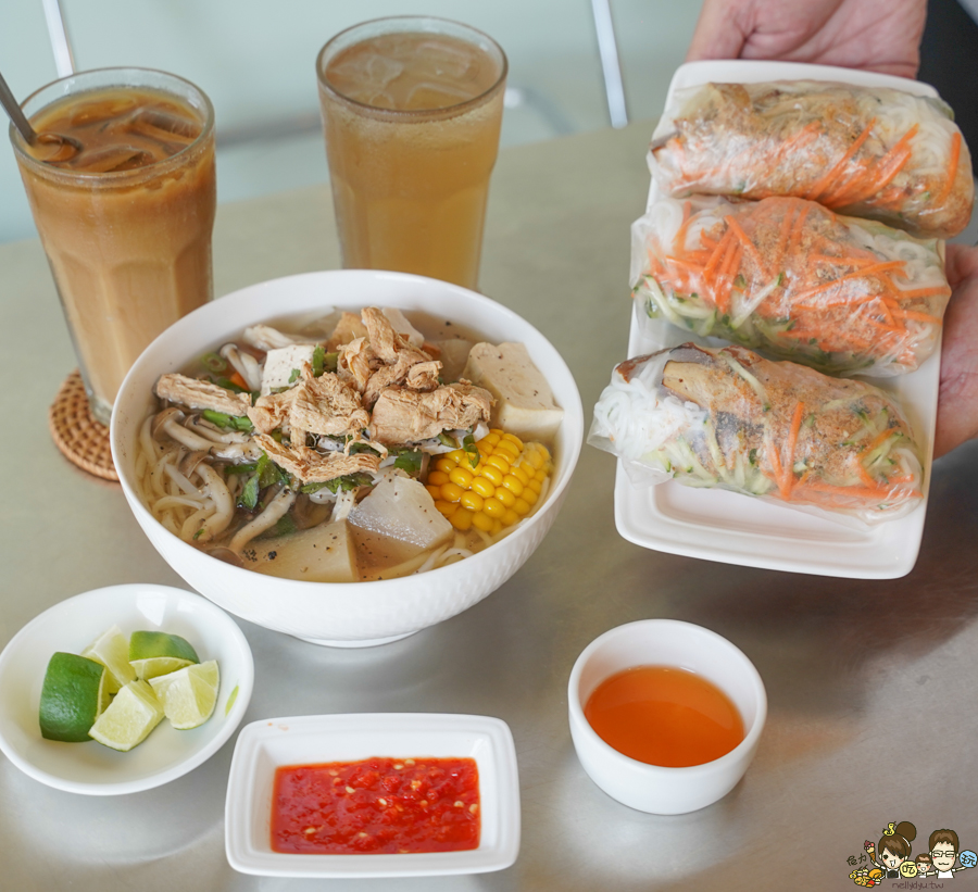 越素蔬食 越南料理 法國麵包 越南河粉 鳳山素食 蔬食 爽口 美味 開胃 輕食 酸辣河粉 越南咖啡 