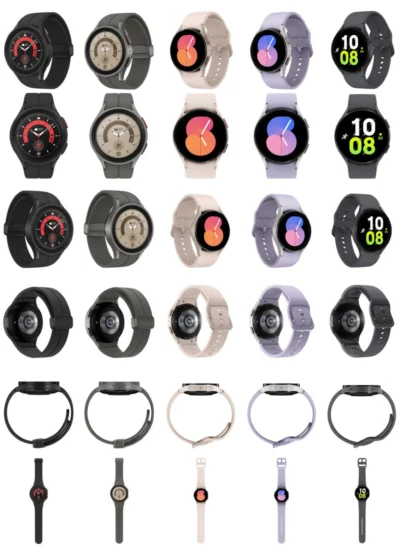 Galaxy Watch 5 系列圖片發表會前洩漏