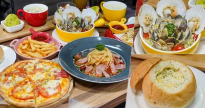 舌間享受最真誠的好滋味，義客隆Pasta 純手工特製醬汁、誘人魔球濃湯、超值份量精選義大利麵/燉飯/手工披薩
