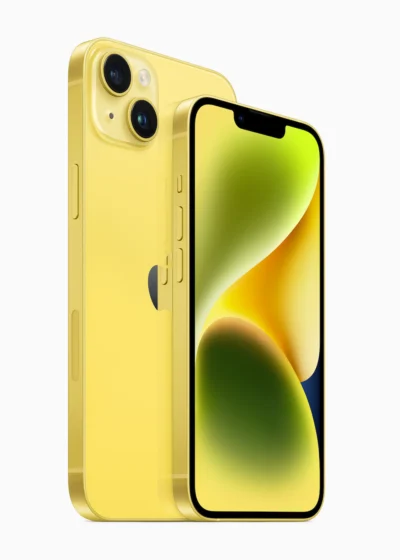 Apple 宣布為 iPhone 14 和 iPhone 14 Plus 帶來黃色新色！