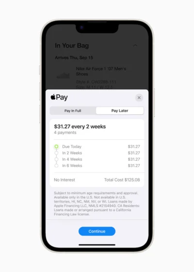 Apple 先買後付 (Apple Pay Later) 服務正式推出