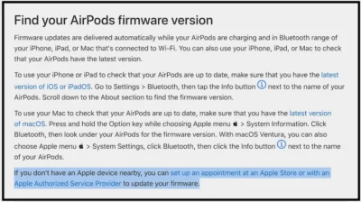 蘋果說明: 沒有 Apple 裝置 如何為 AirPods 進行更新
