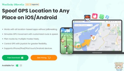 WooTechy iMoveGo 手機定位修改工具 讓您 修改iPhone定位 足不出戶就能玩Pokemon Go