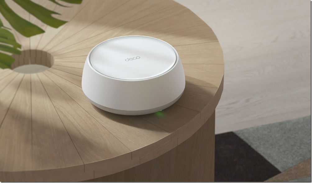 【新聞圖片】簡約美型的TP-Link Deco BE25 Wi-Fi 7 Mesh 路由器，全方位進化提供更高的速度、更大的容量和更好的性能。
