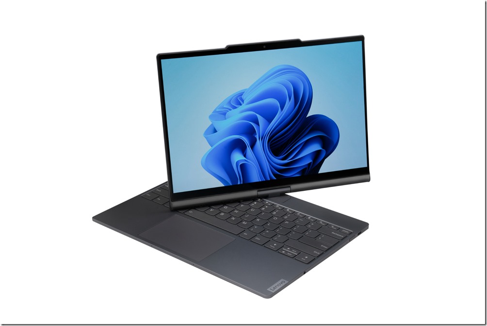 【新聞照片9】Lenovo揭示劃世代Lenovo Auto Twist AI PC概念筆電，具備雙向自由度自動旋轉功能，能夠應用於多種場景，是專業人士的理想夥伴
