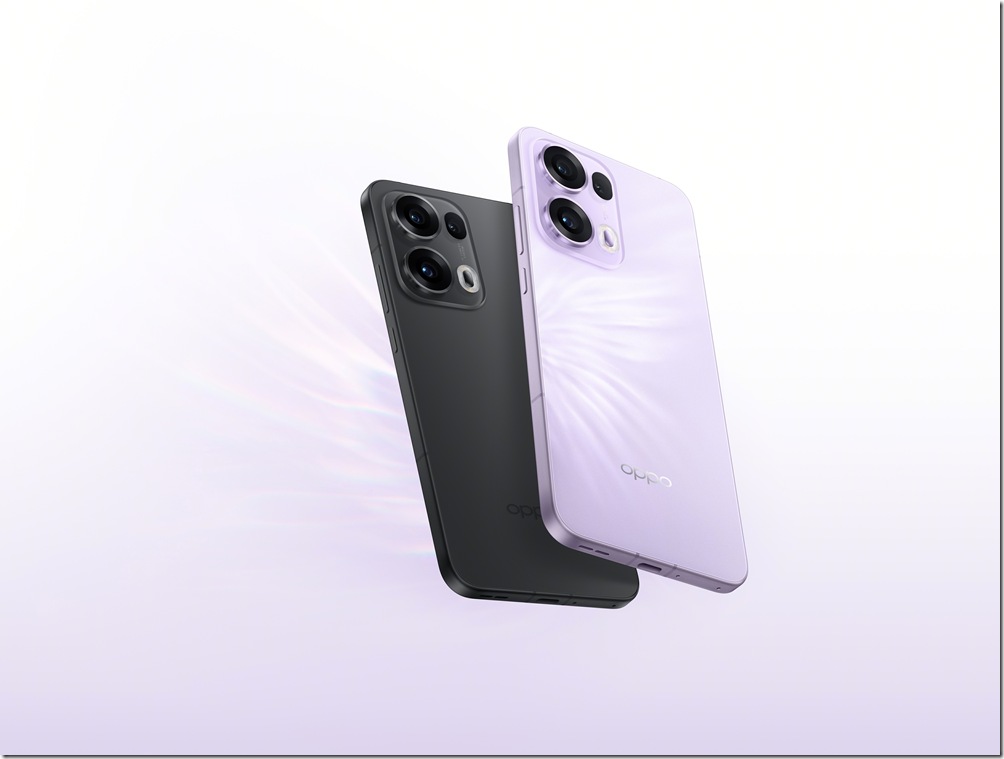 【圖4】OPPO Reno13 Pro 提供「薄霧紫」與「石墨灰」兩種顏色