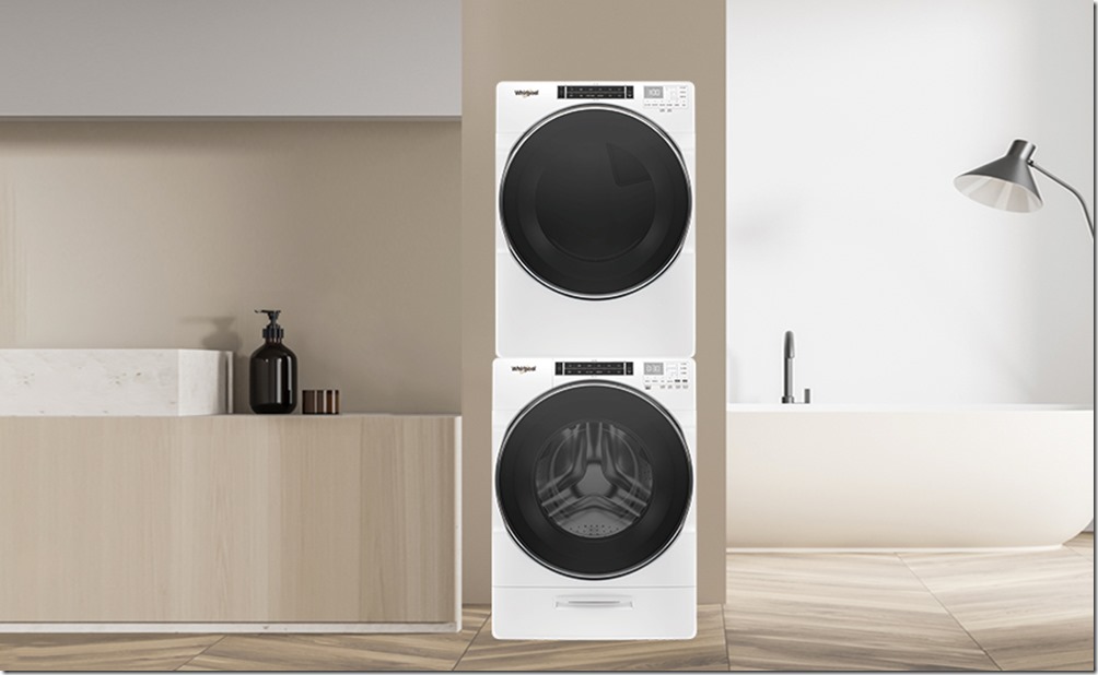 【惠而浦新聞圖片】惠而浦W Collection系列滾筒堆疊洗乾衣組 你的衣物乾爽神助手