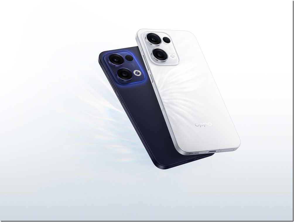 【圖3】OPPO Reno13 提供「輕羽白」與「永恆藍」兩種顏色