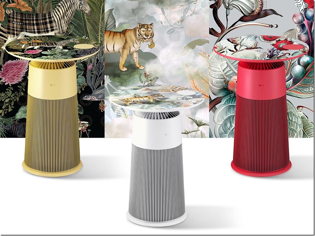 【新聞圖片1】LG攜手荷蘭知名高端生活風格品牌Moooi推出PuriCare AeroFurniture 新淨几聯名系列，目前僅於韓國、台灣、香港三地限量販售