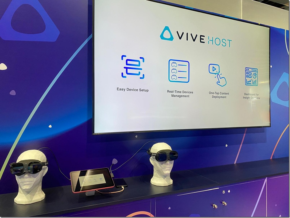 (圖八)HTC新聞圖-VIVE Host 一對多的 VR 多人同步管理解決方案。教師可同步推播學習內容至多台設備,一鍵安裝、開啟與結束 XR 軟 體播放,並即時監控學生進度,打造沉浸式課堂體驗,媲美實體教學。 (圖八)HTC新聞圖-VIVE Host 一對多的 VR 多人同步管理解決方案。教師可同步推播學習內容至多台設備,一鍵安裝、開啟與結束 XR 軟 體播放,並即時監控學生進度,打造沉浸式課堂體驗,媲美實體教學。